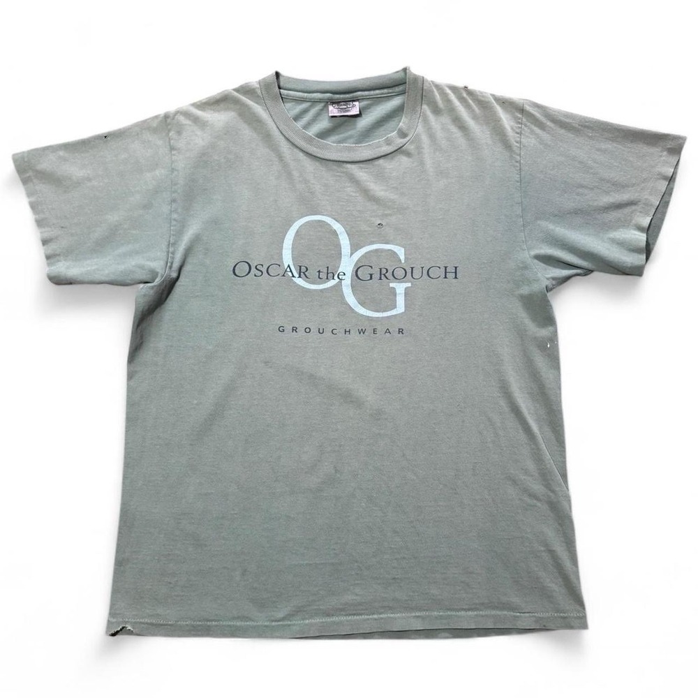 Vintage Sesame Street Oscar The Grouch Calvin Klein Parody Large T-shirt